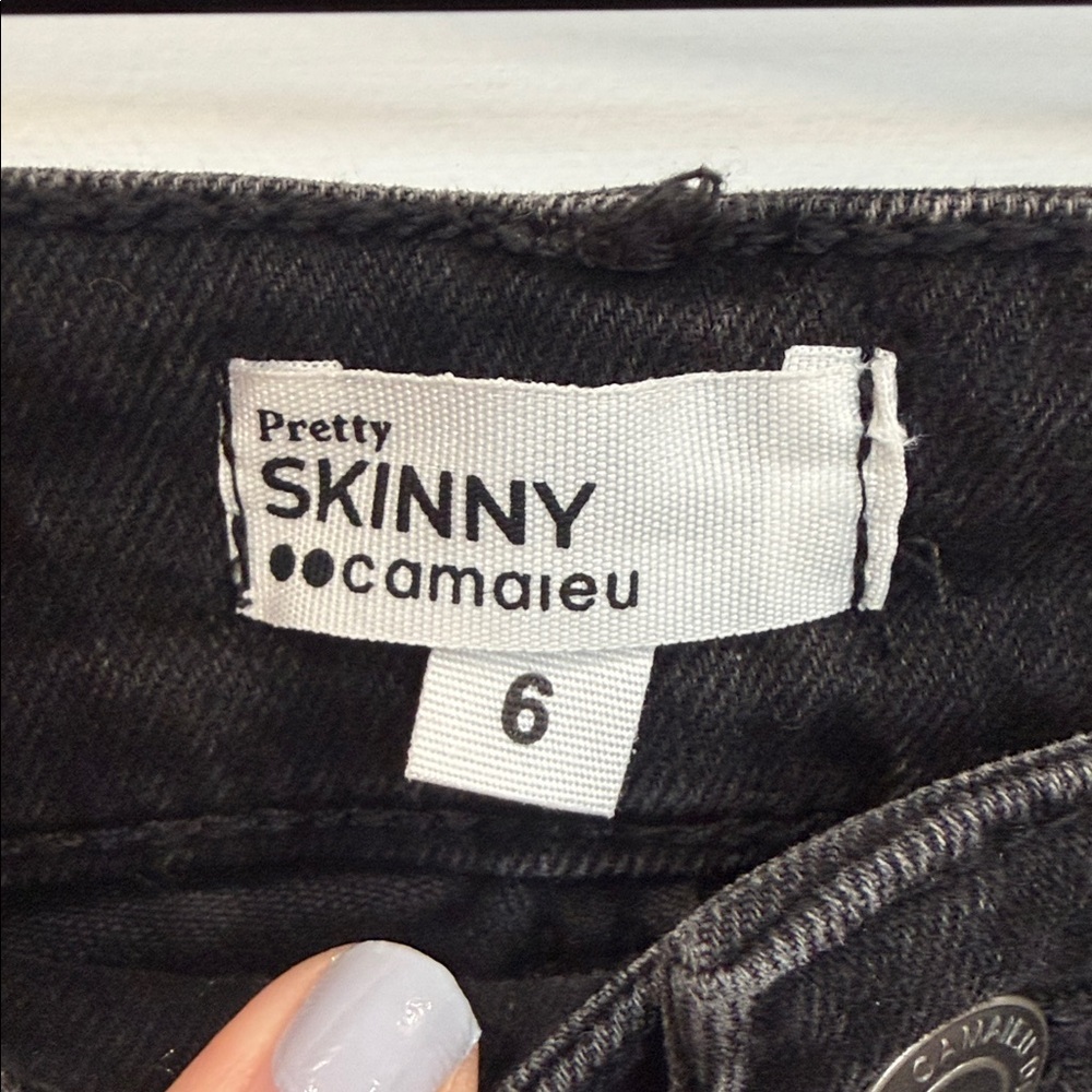 Camaieu Black Skinny Jeans for Women size 6 NWT - Picture 2 of 6